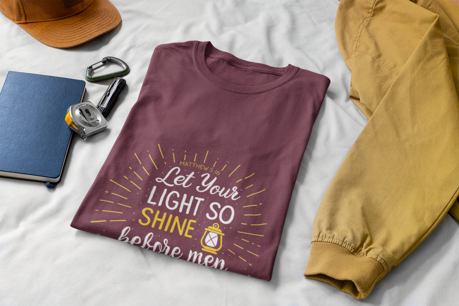 Mathew 5:16 Let Your Light Shine Before Men Christian Tshirt - Image 8