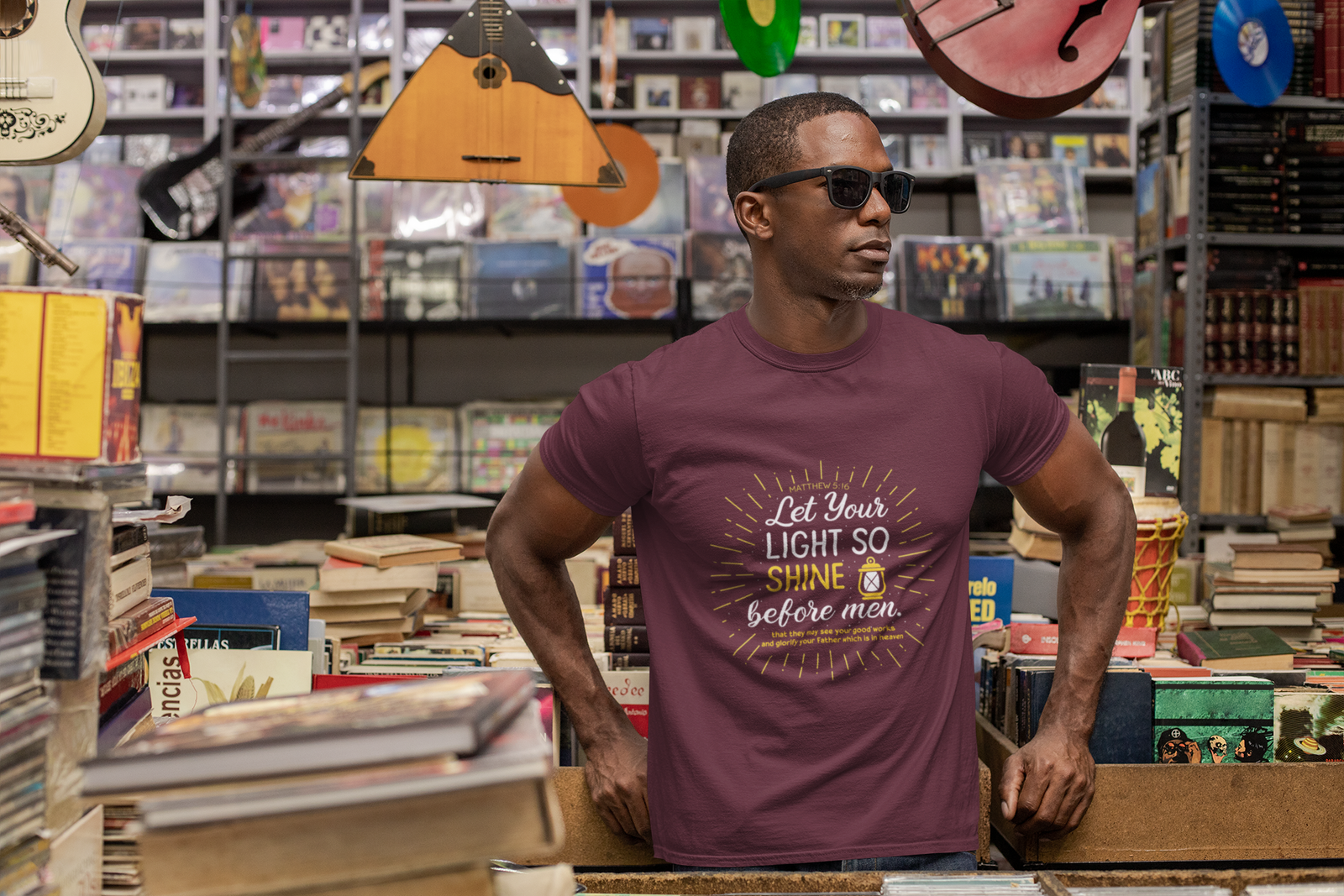 Mathew 5:16 Let Your Light Shine Before Men Christian Tshirt - Image 9