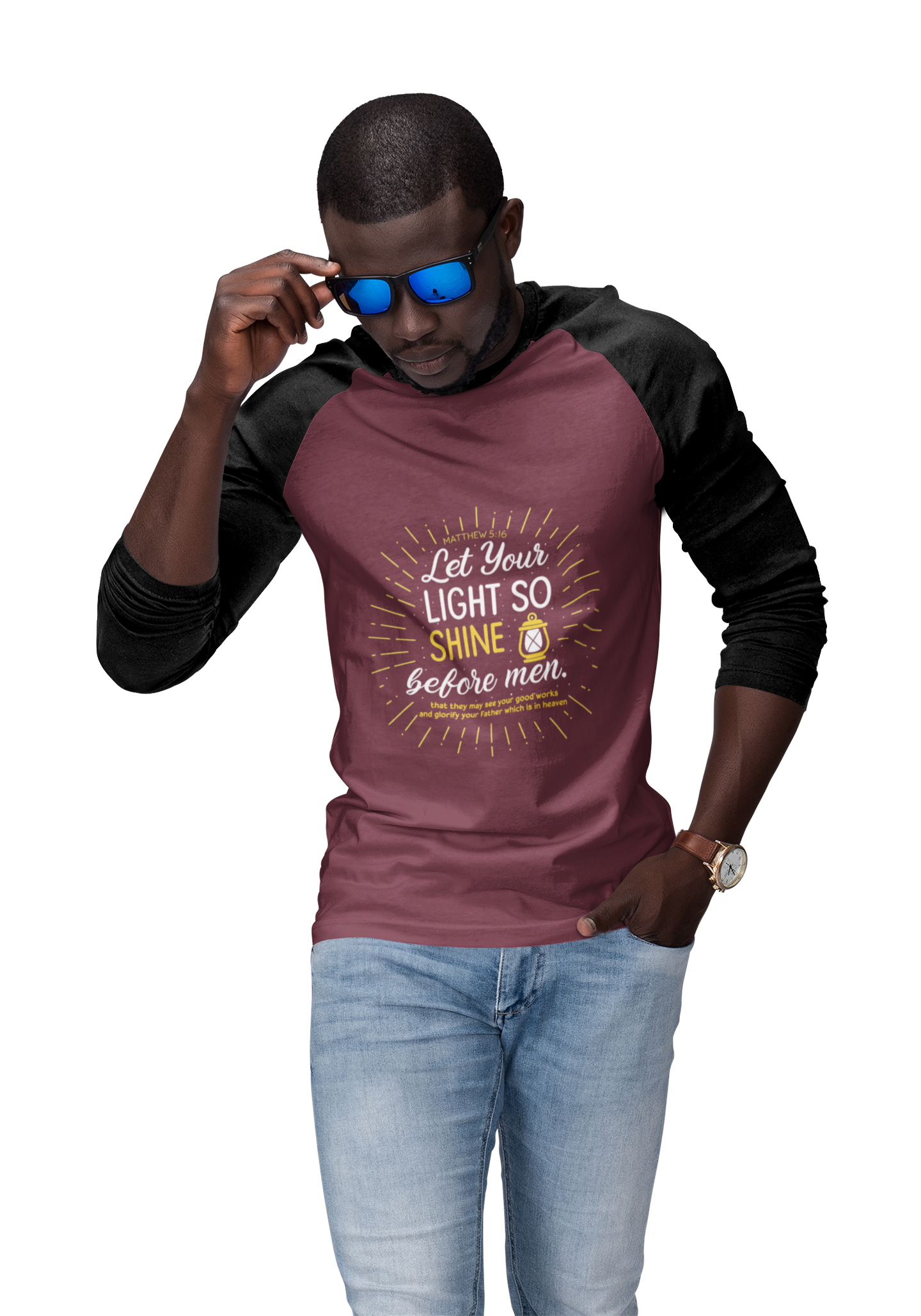 Mathew 5:16 Let Your Light Shine Before Men Christian Tshirt - Image 11