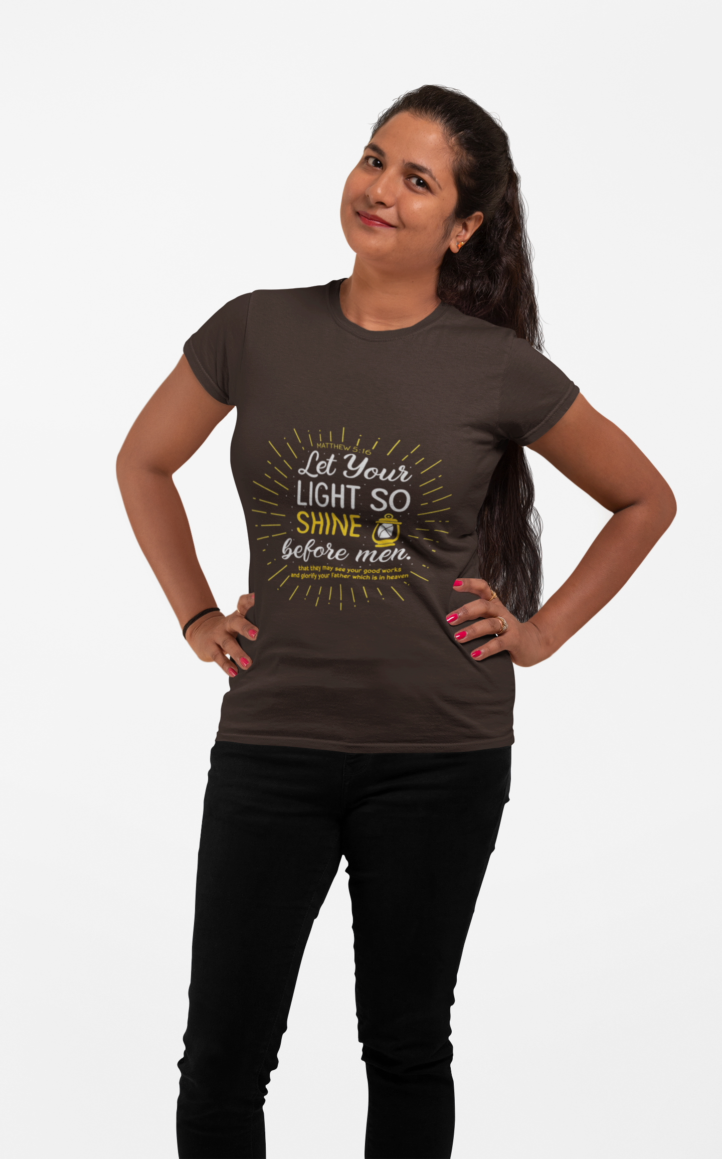 Mathew 5:16 Let Your Light Shine Before Men Christian Tshirt - Image 15