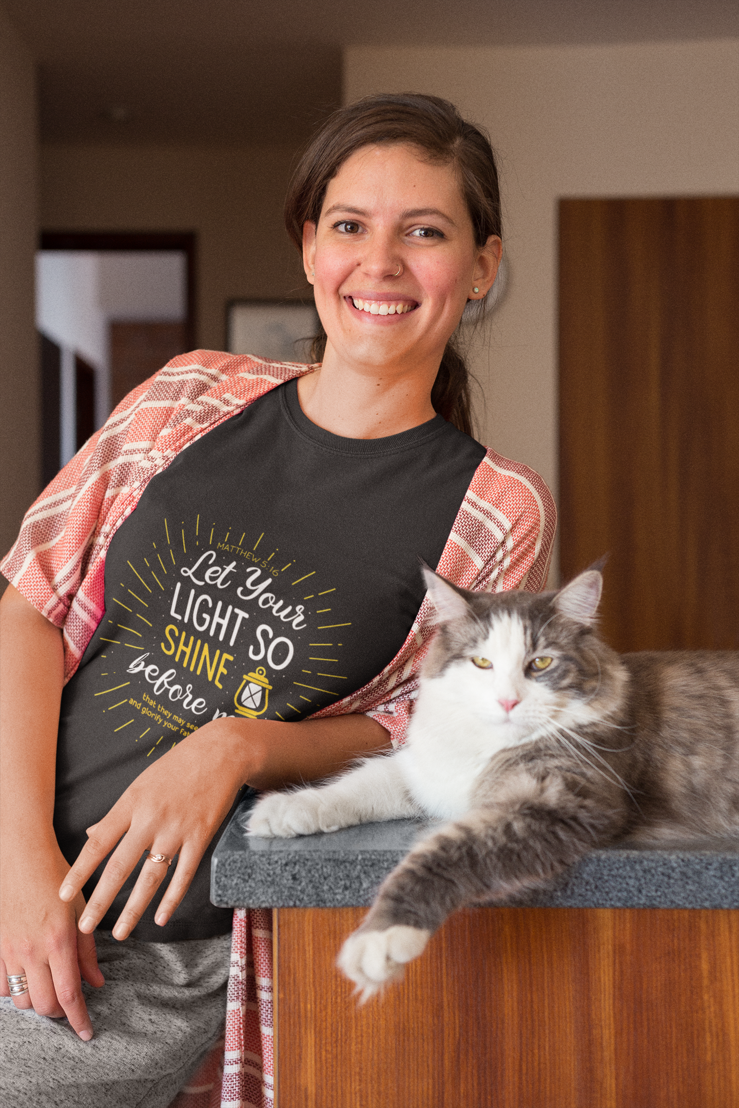 Mathew 5:16 Let Your Light Shine Before Men Christian Tshirt - Image 16