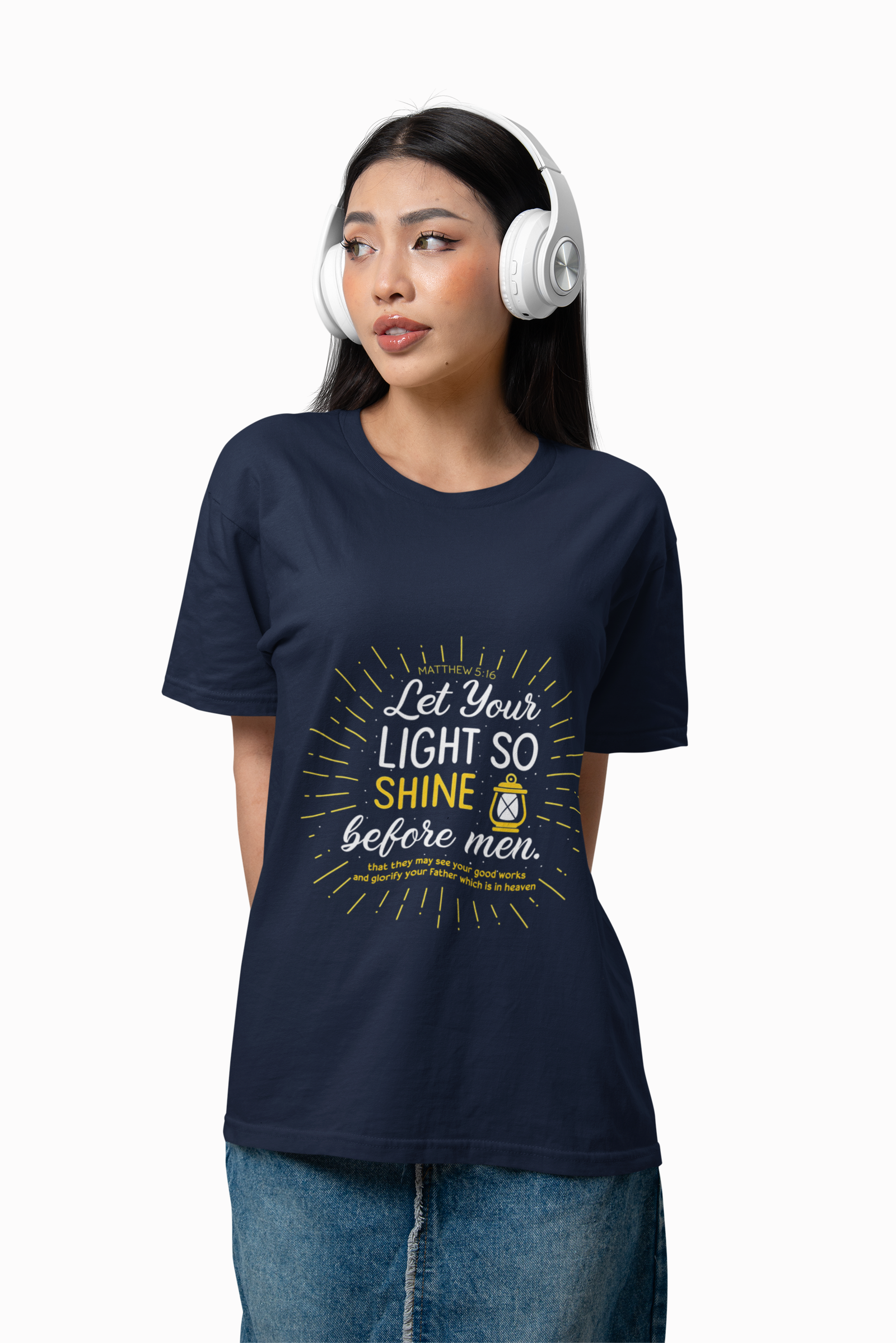 Mathew 5:16 Let Your Light Shine Before Men Christian Tshirt - Image 19