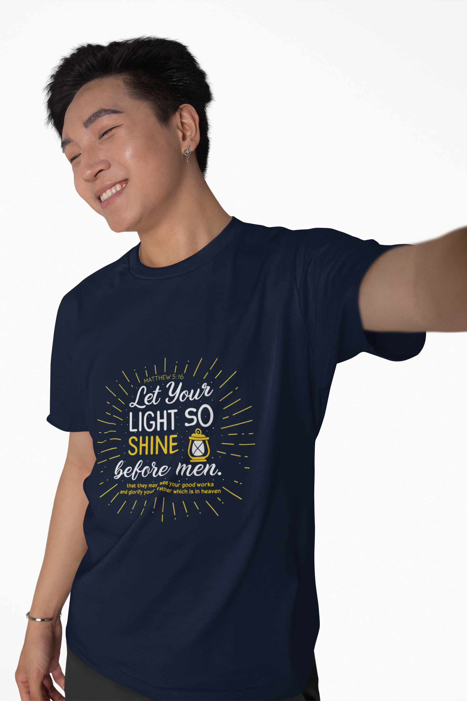 Mathew 5:16 Let Your Light Shine Before Men Christian Tshirt - Image 20