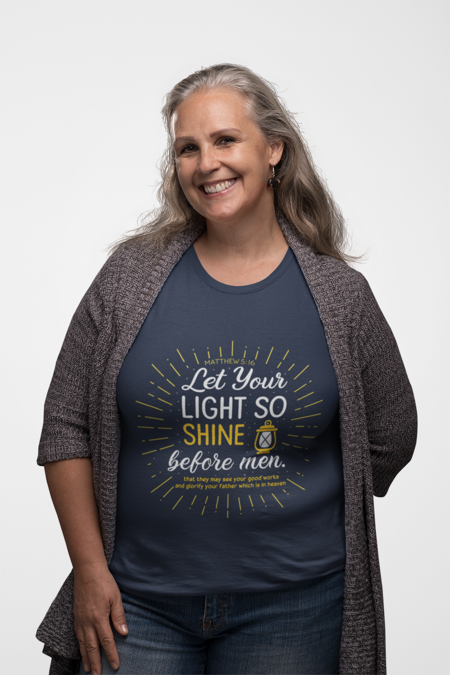 Mathew 5:16 Let Your Light Shine Before Men Christian Tshirt - Image 22