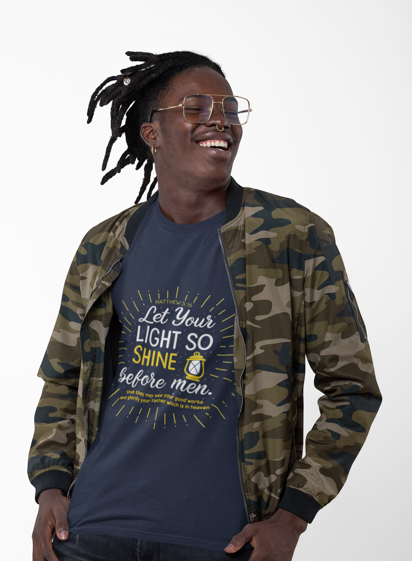 Mathew 5:16 Let Your Light Shine Before Men Christian Tshirt - Image 24