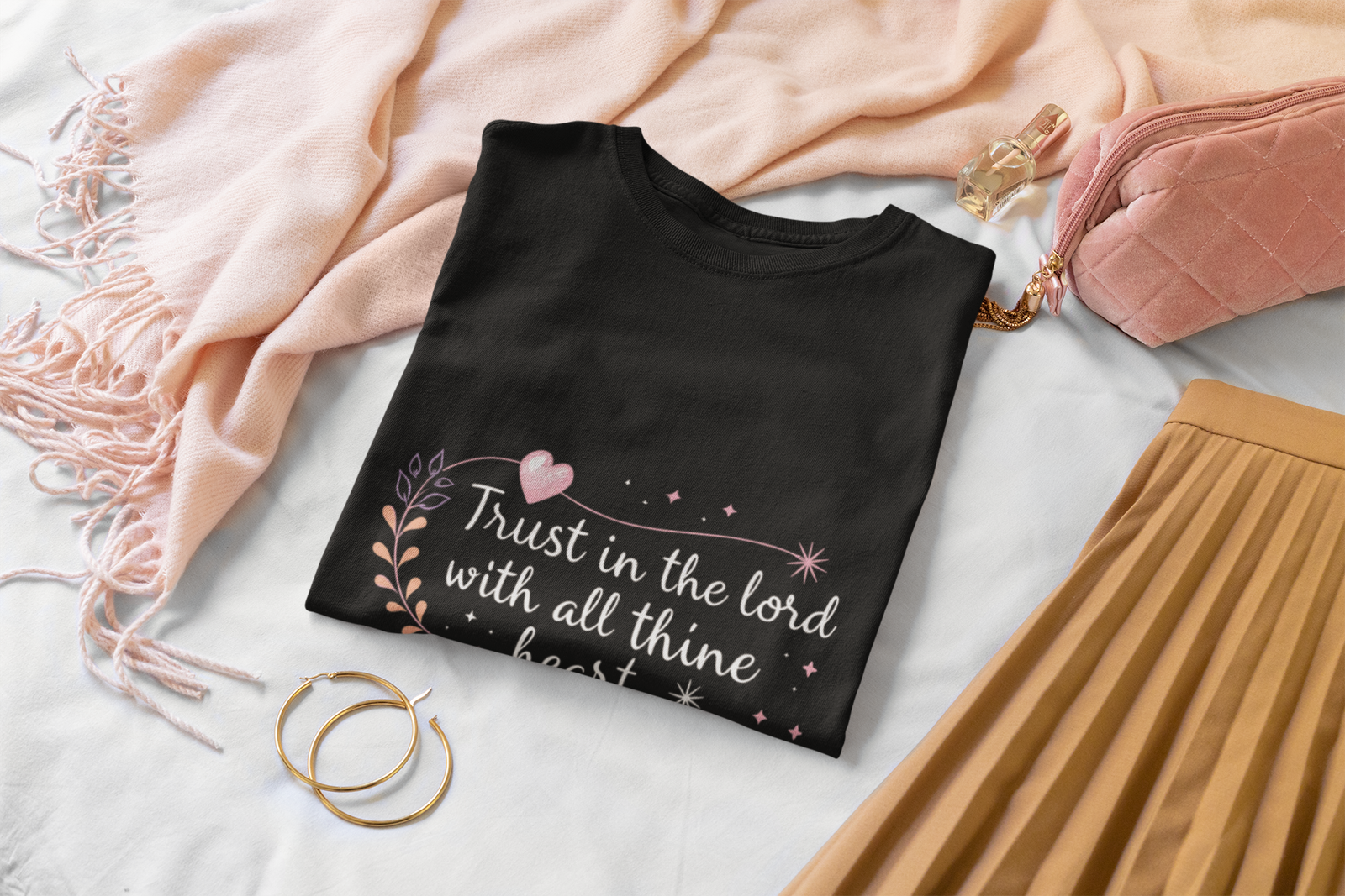Trust in the Lord With All Thy Heart Proverbs 3:5-6 Christian Tshirt - Image 5