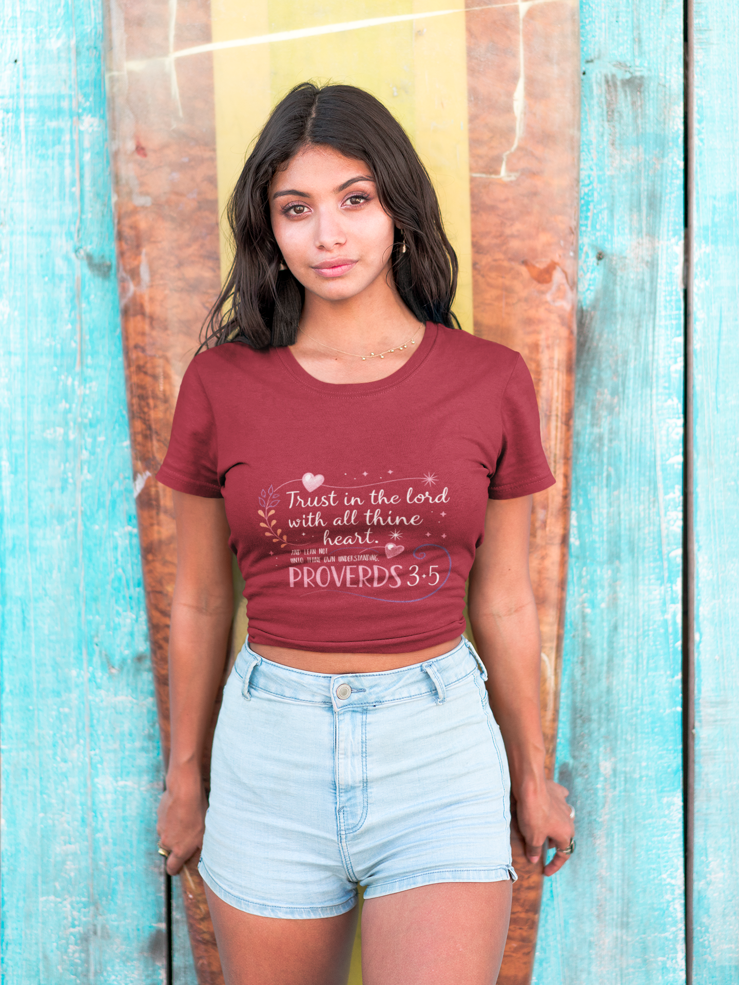 Trust in the Lord With All Thy Heart Proverbs 3:5-6 Christian Tshirt - Image 13