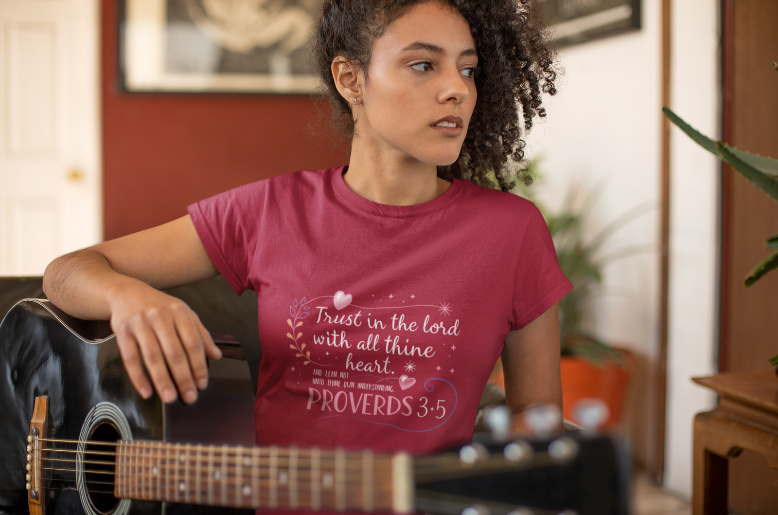 Trust in the Lord With All Thy Heart Proverbs 3:5-6 Christian Tshirt - Image 15