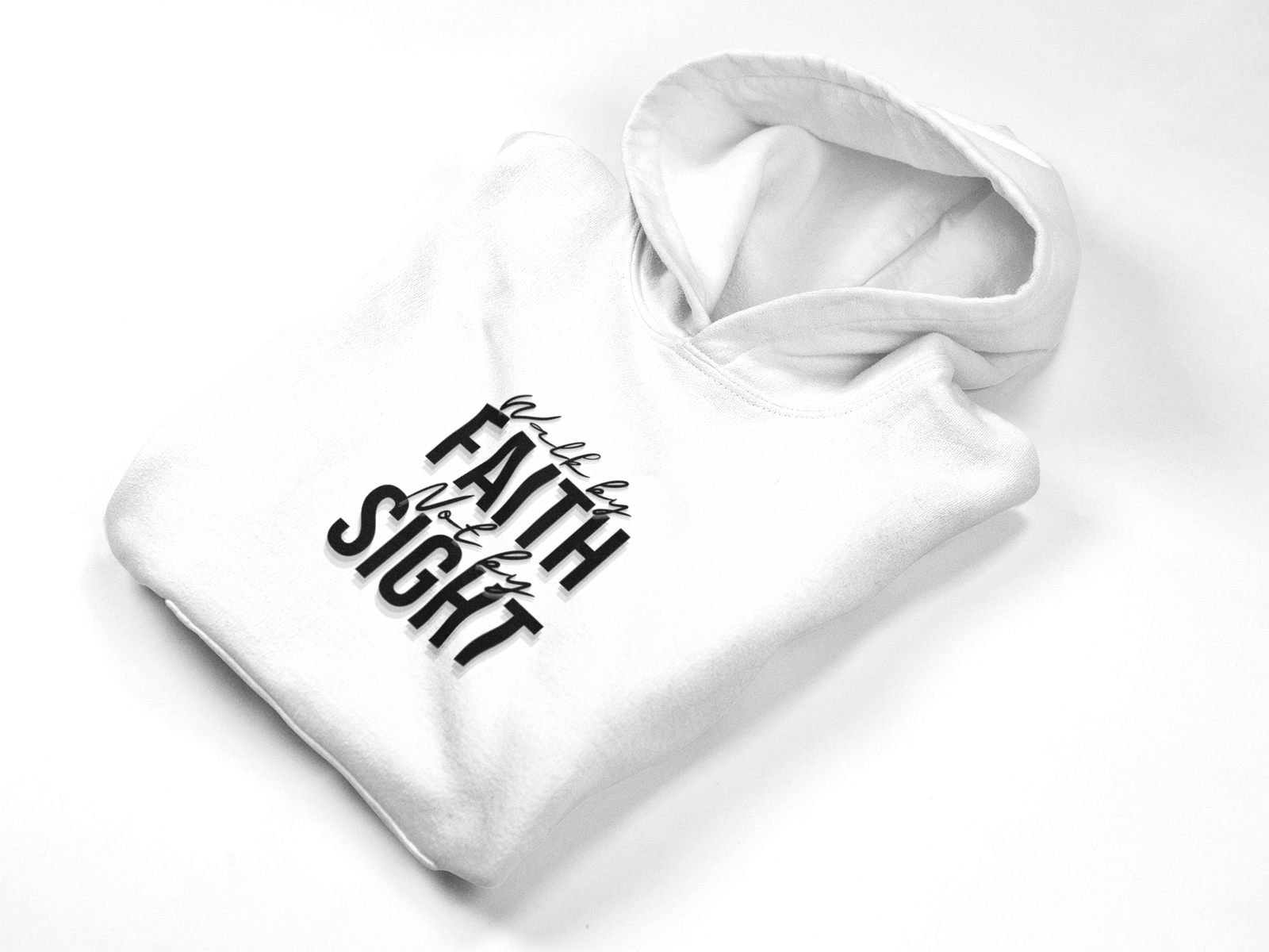 Walk By Faith and Not By Sight Three-Panel Fleece Hoodie - Image 4