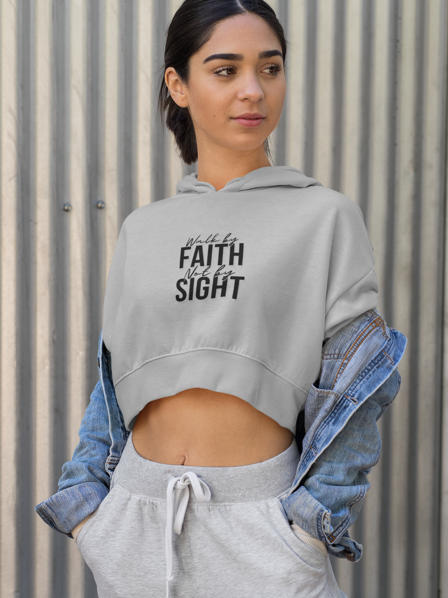 Walk By Faith and Not By Sight Three-Panel Fleece Hoodie - Image 6