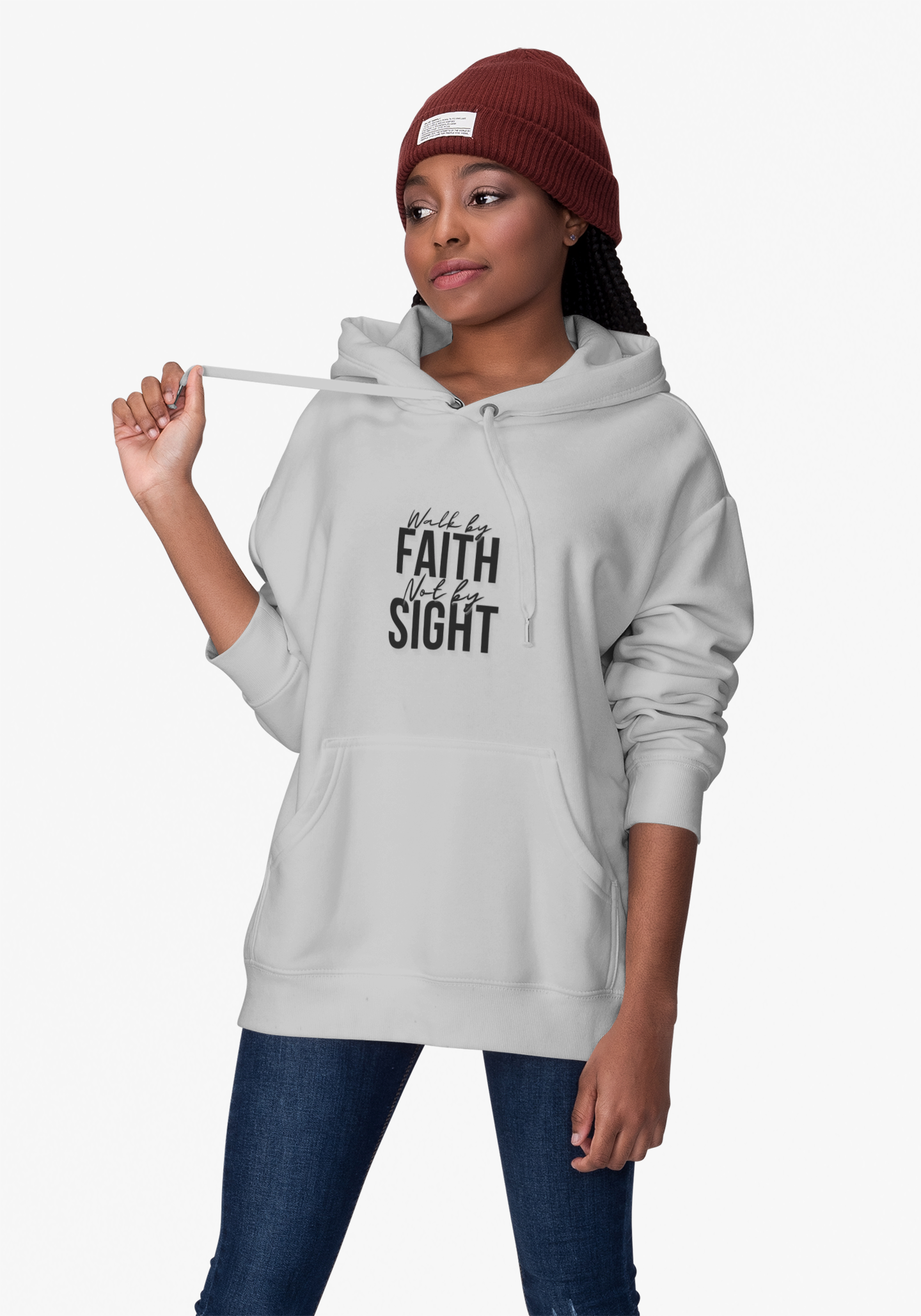 Walk By Faith and Not By Sight Three-Panel Fleece Hoodie - Image 7