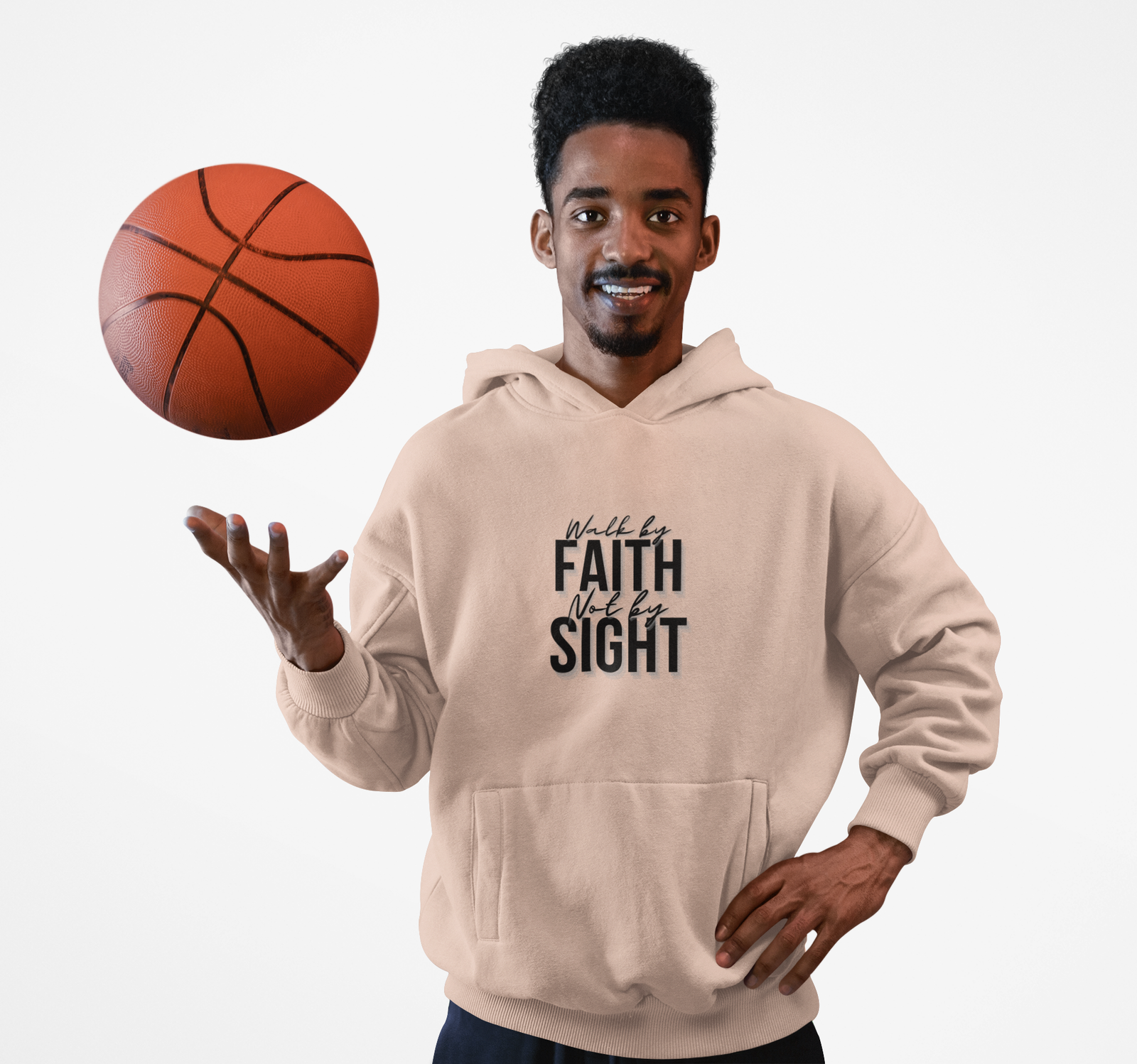 Walk By Faith and Not By Sight Three-Panel Fleece Hoodie