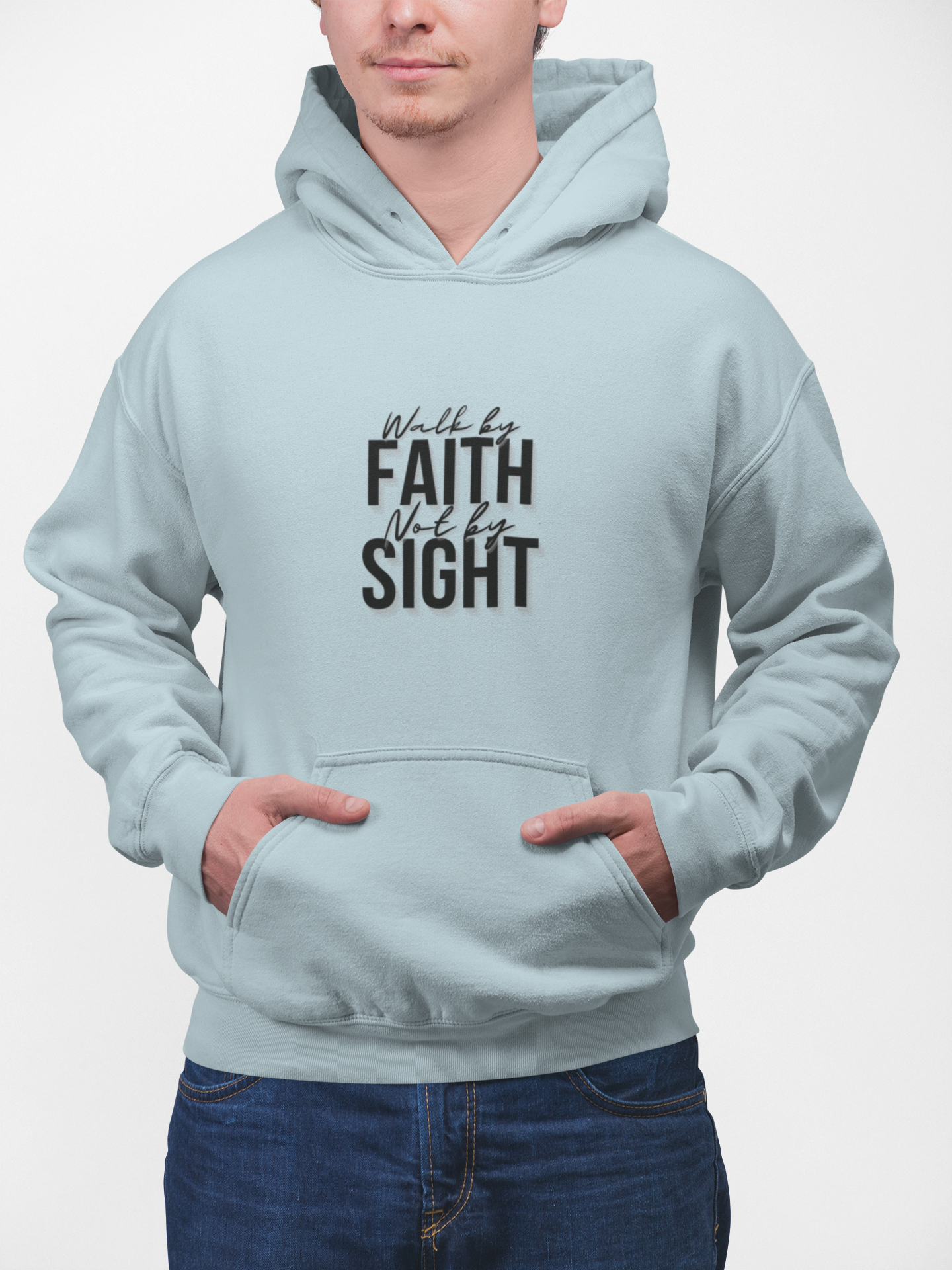 Walk By Faith and Not By Sight Three-Panel Fleece Hoodie - Image 10