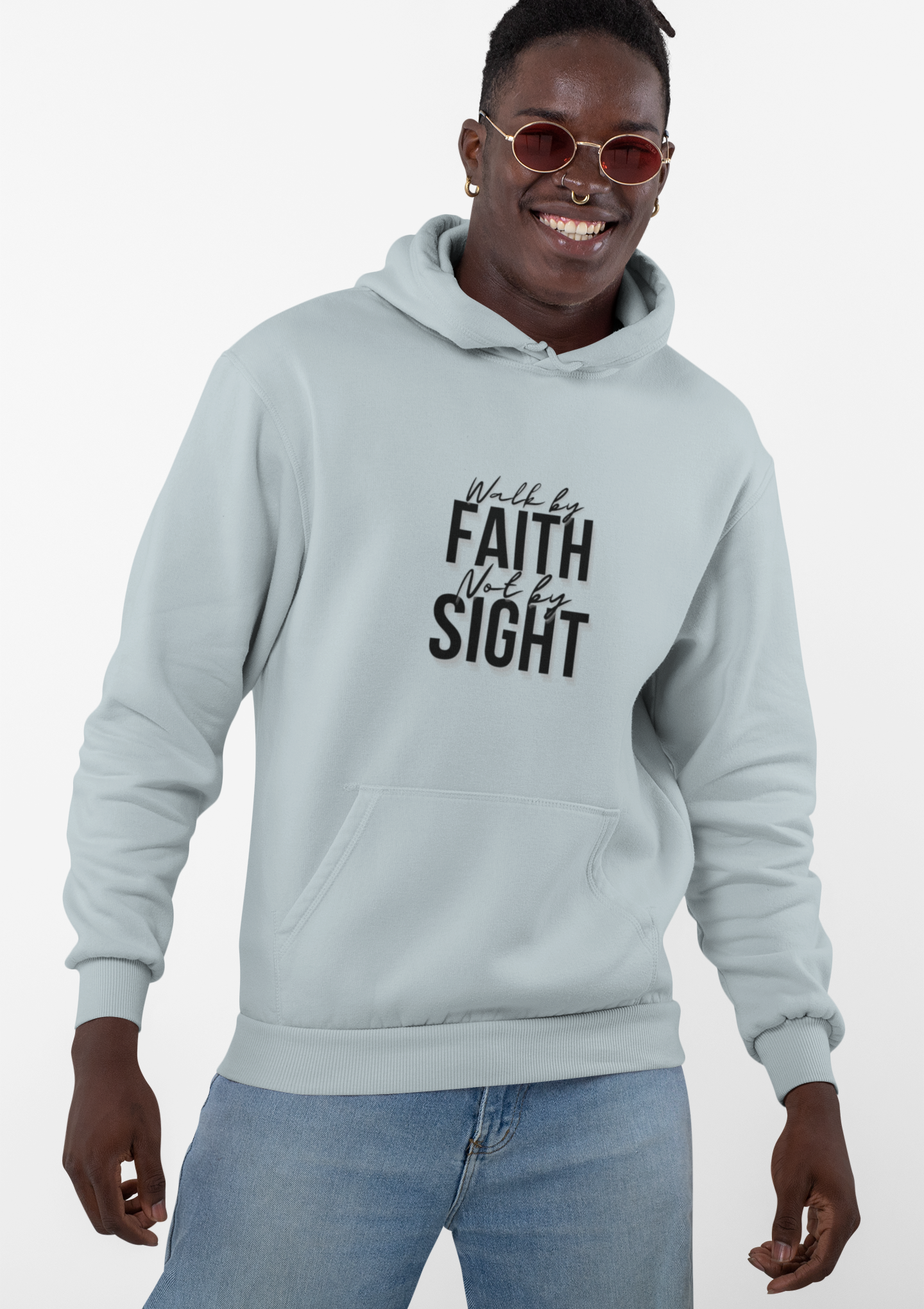 Walk By Faith and Not By Sight Three-Panel Fleece Hoodie - Image 12