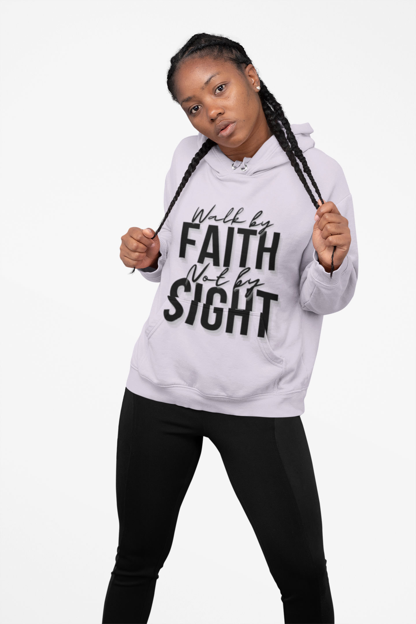 Walk By Faith and Not By Sight Three-Panel Fleece Hoodie - Image 14