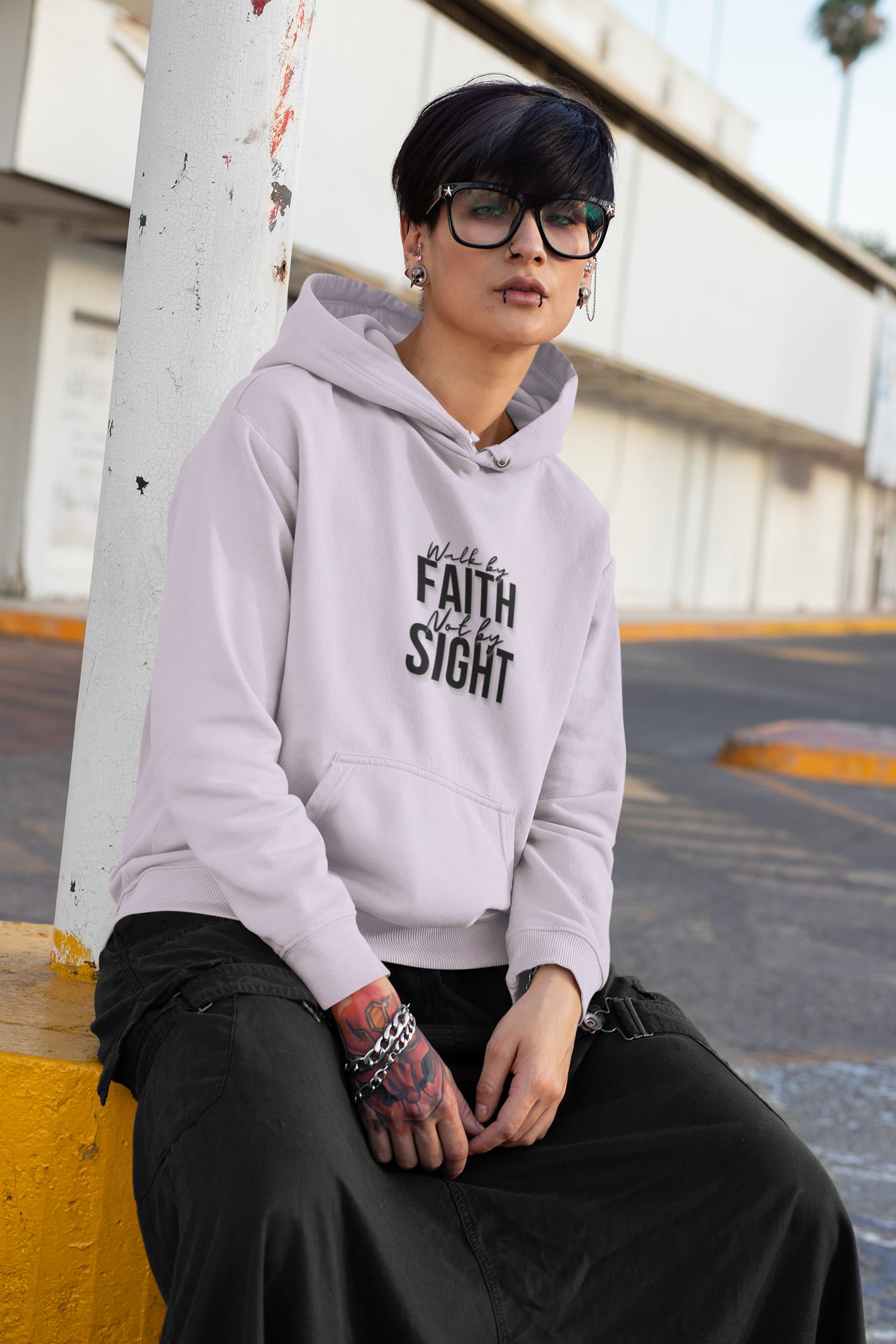 Walk By Faith and Not By Sight Three-Panel Fleece Hoodie - Image 15