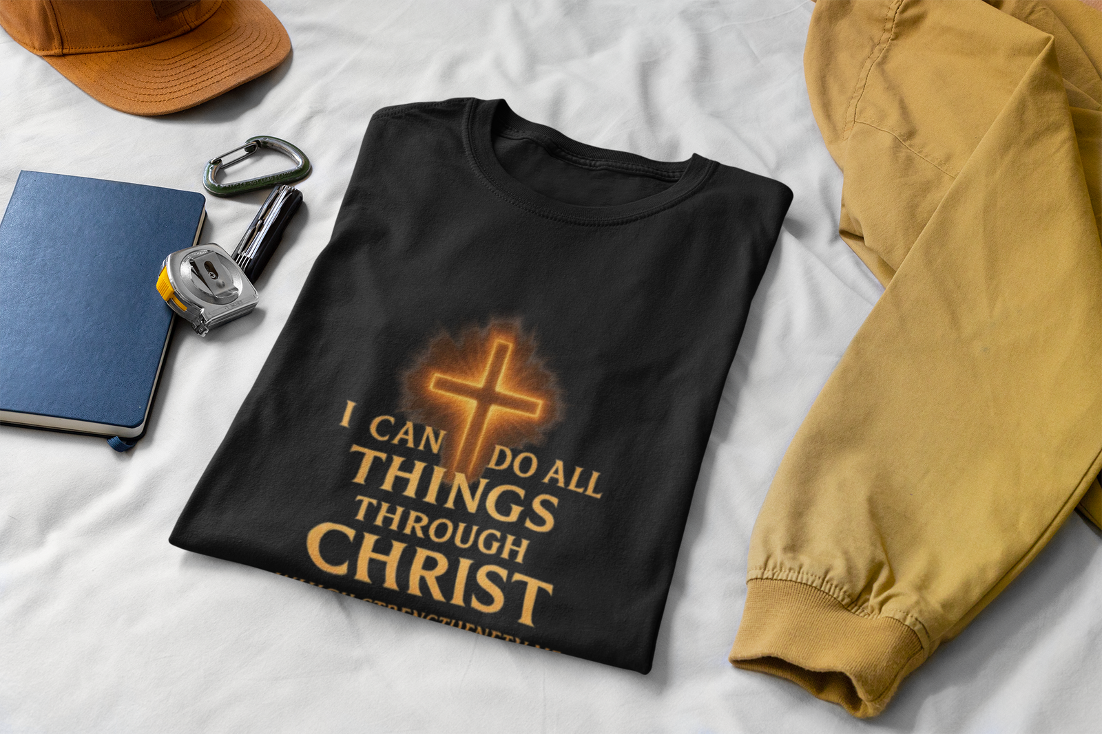 Phillipans 4:13 I Can Do All Things Through Christ Who Gives Me Strength Christian Tshirt - Image 2