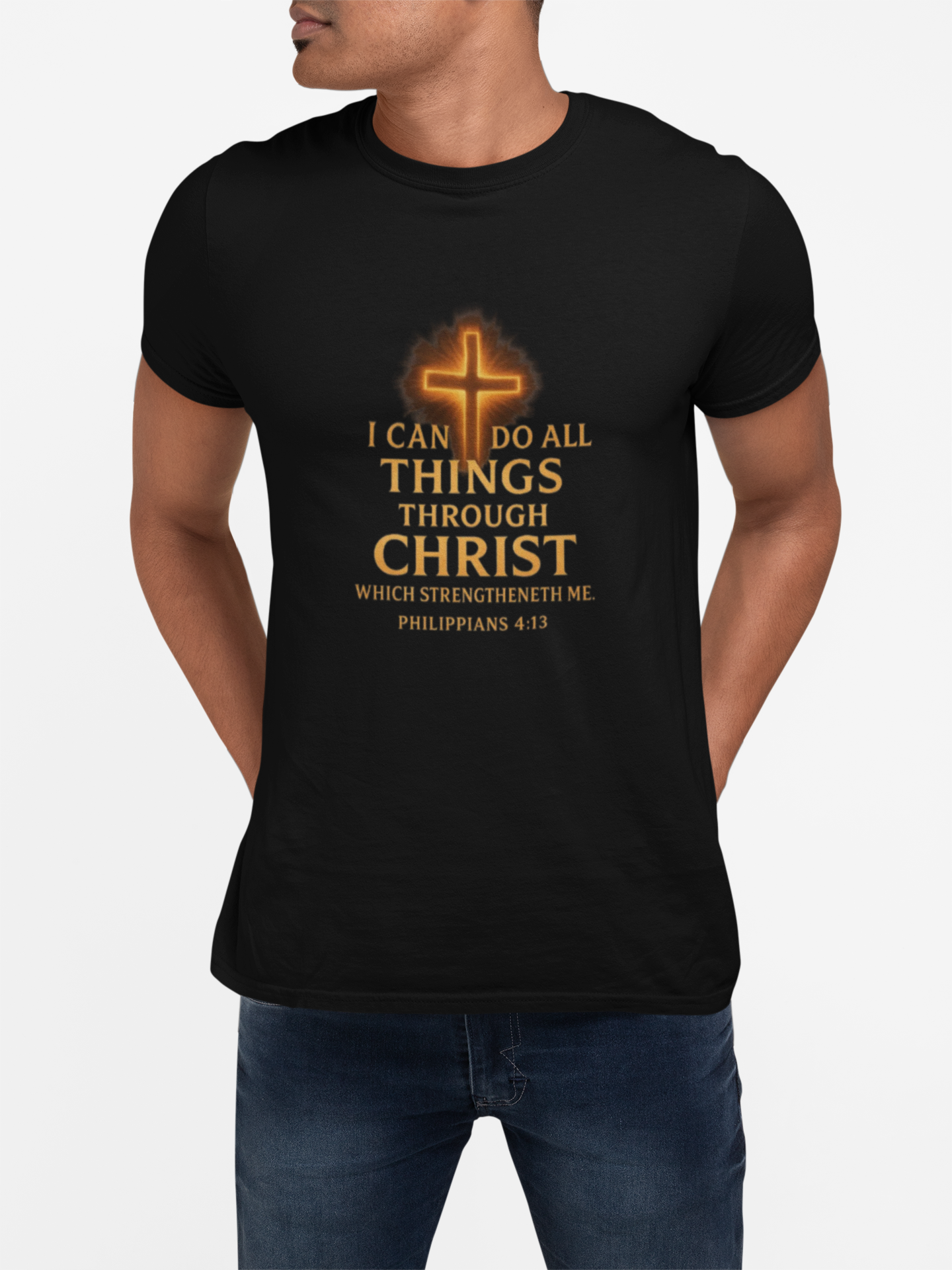 Phillipans 4:13 I Can Do All Things Through Christ Who Gives Me Strength Christian Tshirt
