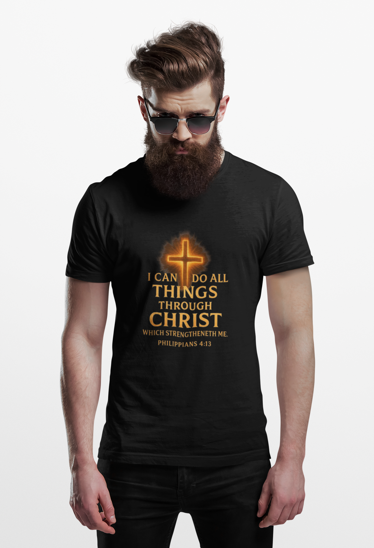 Phillipans 4:13 I Can Do All Things Through Christ Who Gives Me Strength Christian Tshirt - Image 5