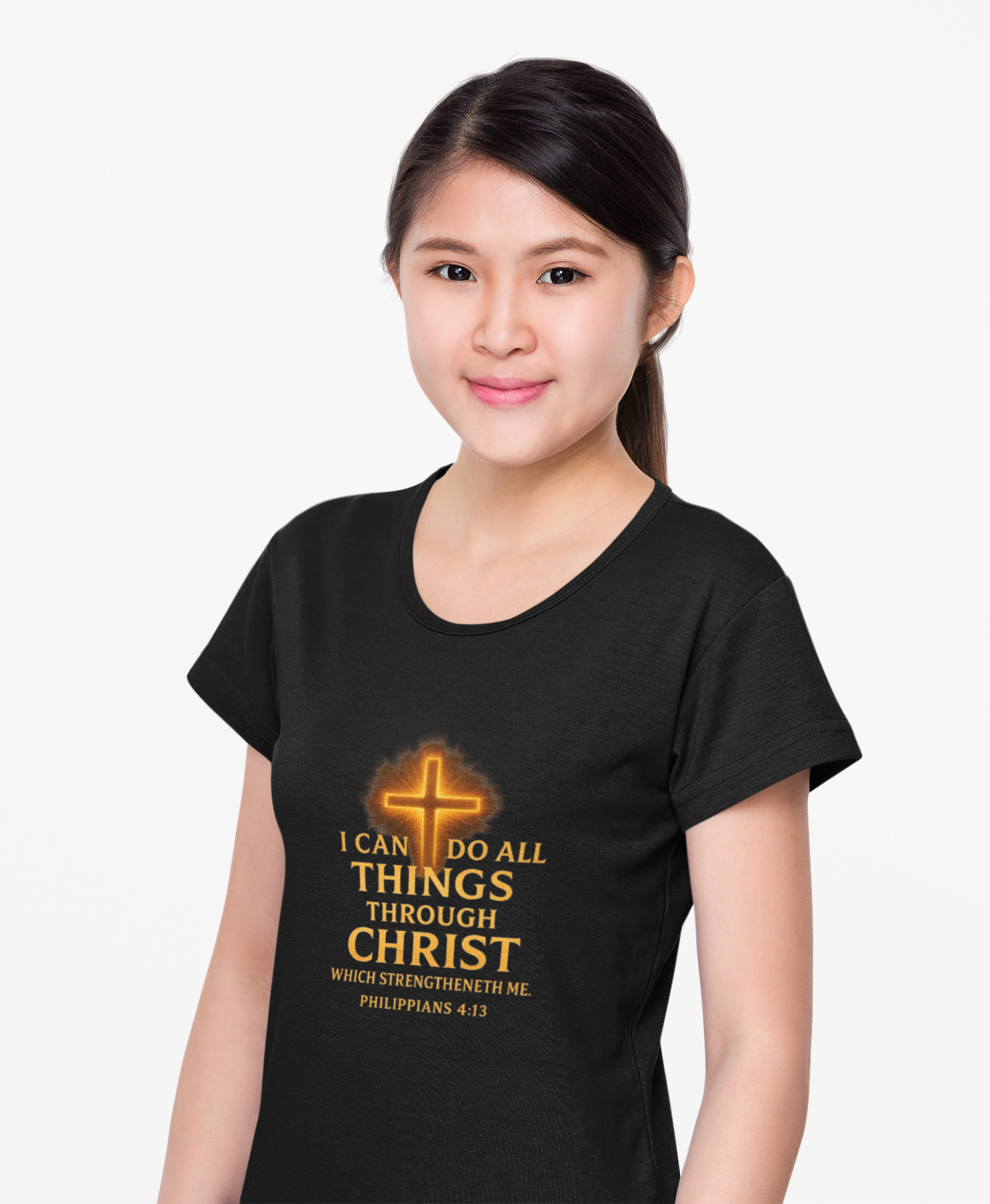 Phillipans 4:13 I Can Do All Things Through Christ Who Gives Me Strength Christian Tshirt - Image 7