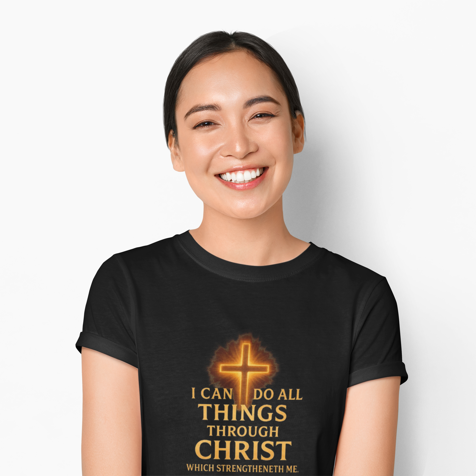 Phillipans 4:13 I Can Do All Things Through Christ Who Gives Me Strength Christian Tshirt - Image 8