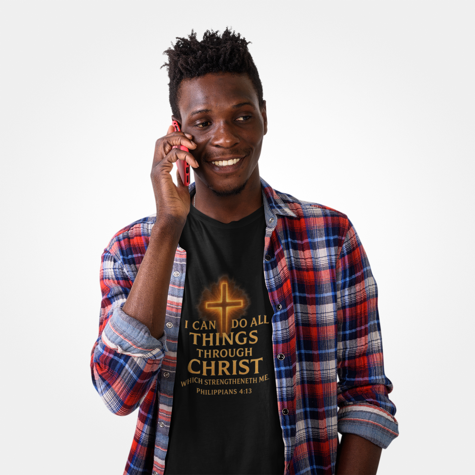 Phillipans 4:13 I Can Do All Things Through Christ Who Gives Me Strength Christian Tshirt - Image 9