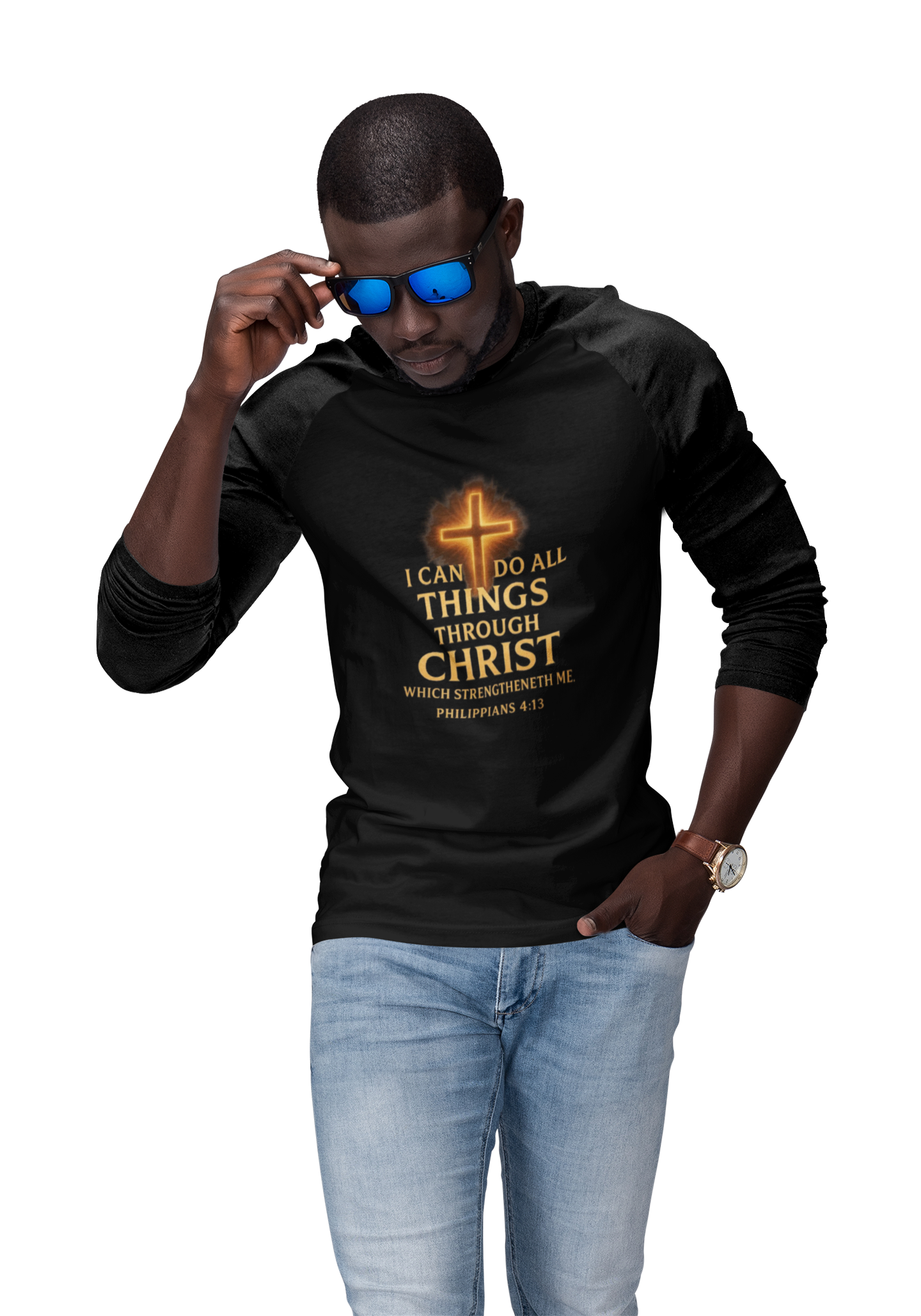 Phillipans 4:13 I Can Do All Things Through Christ Who Gives Me Strength Christian Tshirt - Image 11