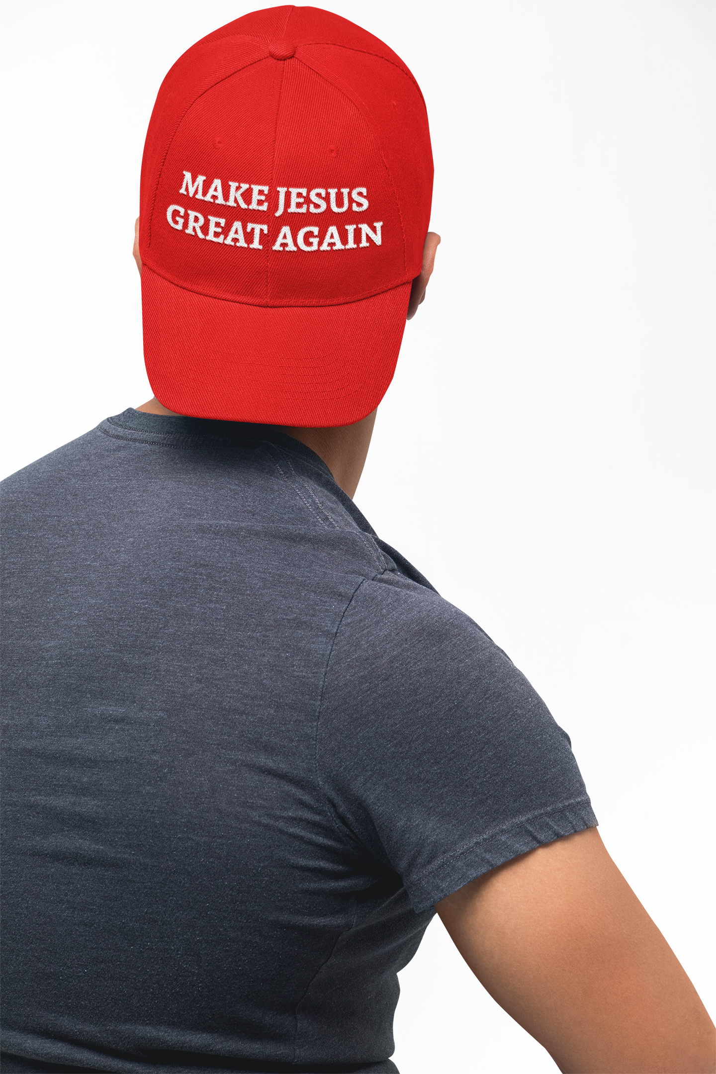 Make Jesus Great Again Low Profile Baseball Cap - Image 2