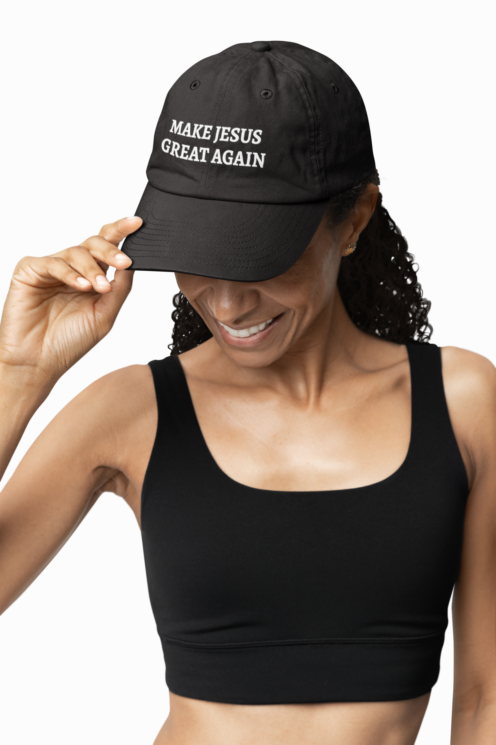 Make Jesus Great Again Low Profile Baseball Cap - Image 4
