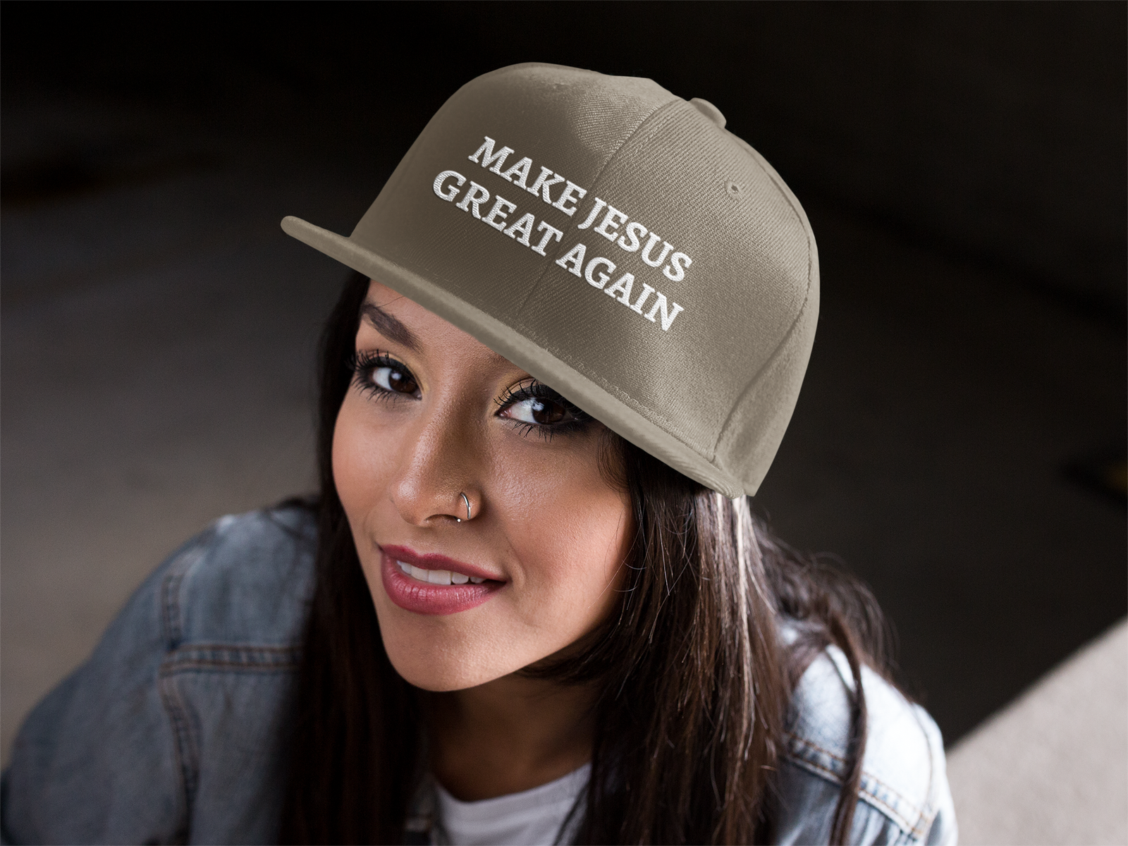 Make Jesus Great Again Low Profile Baseball Cap - Image 7