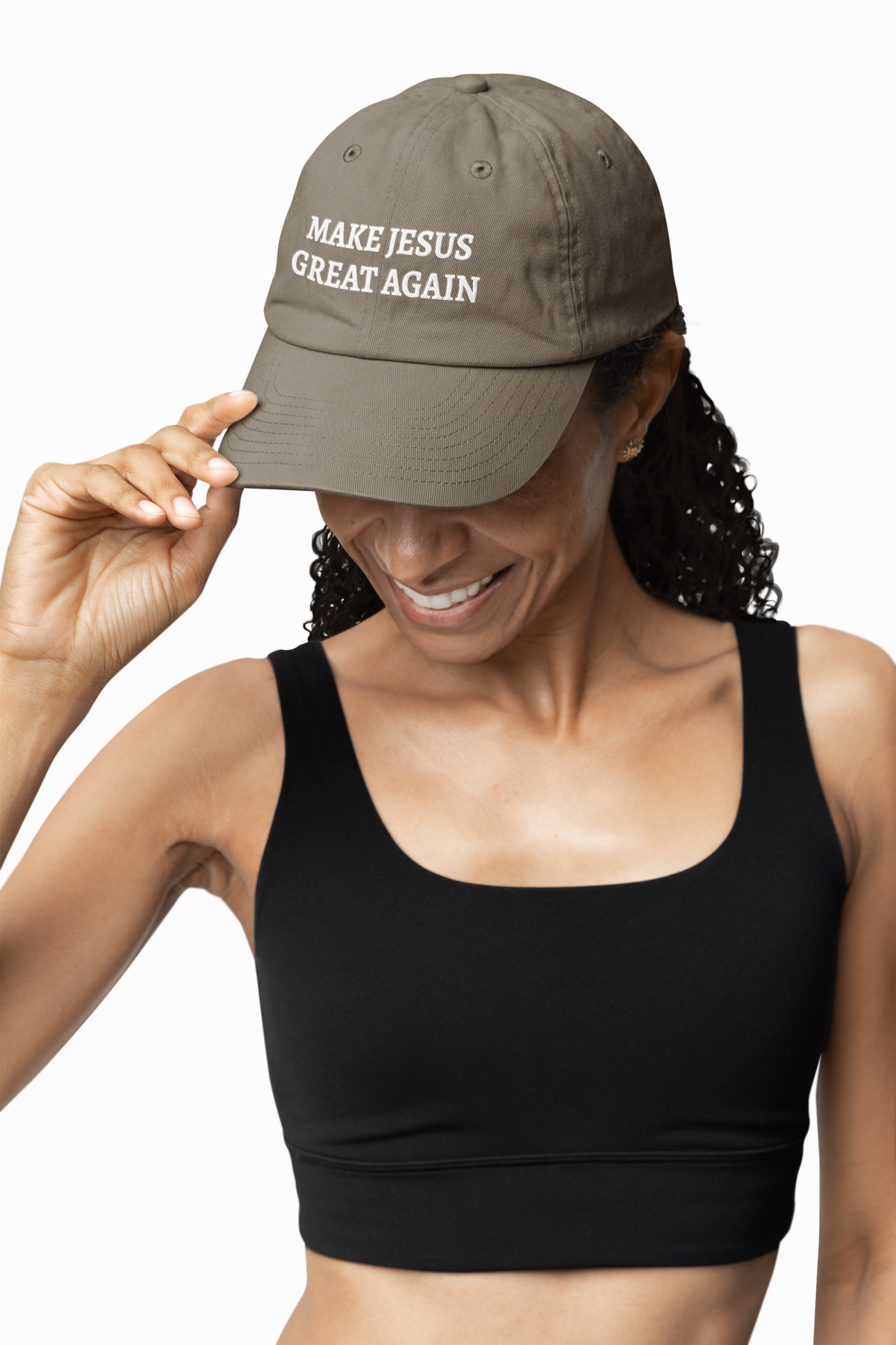 Make Jesus Great Again Low Profile Baseball Cap - Image 8