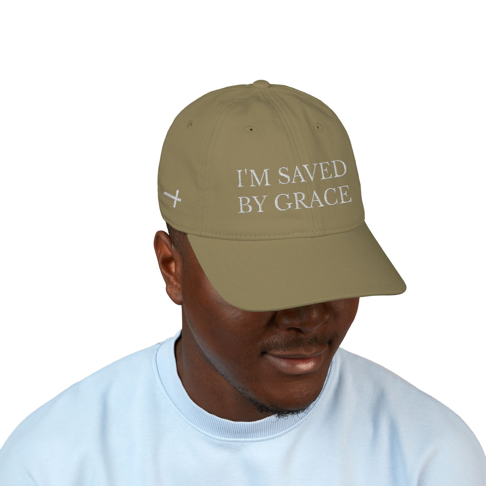 I'm Saved By Grace Embroidered Baseball Cap - Image 11