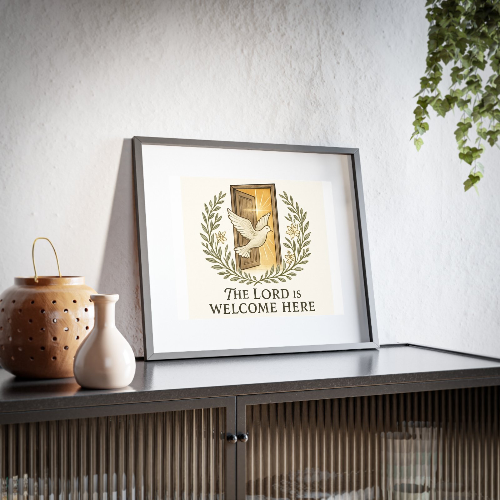 The Lord Is Welcome Here Christian Framed Posters, Matte - Image 4