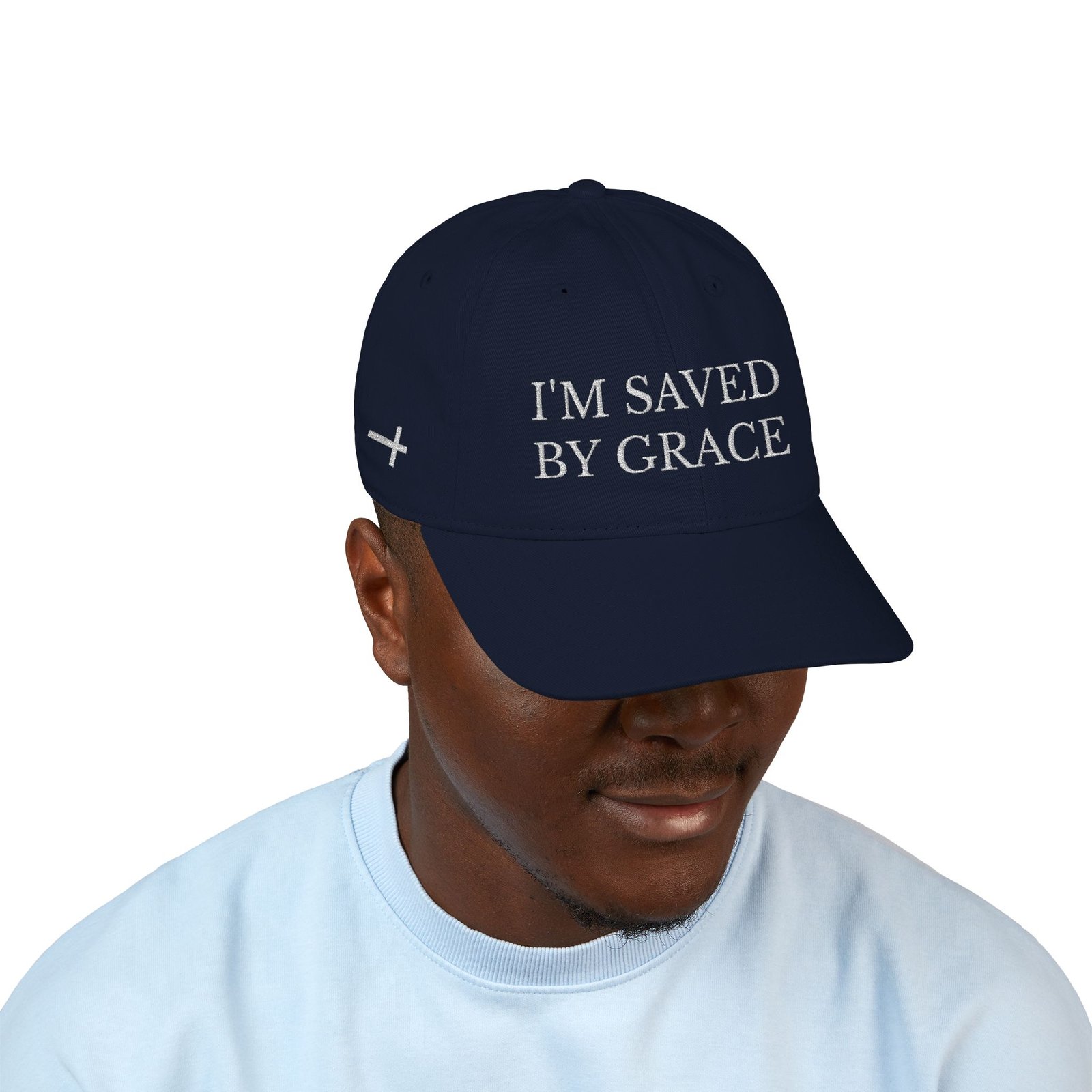 I'm Saved By Grace Embroidered Baseball Cap - Image 19