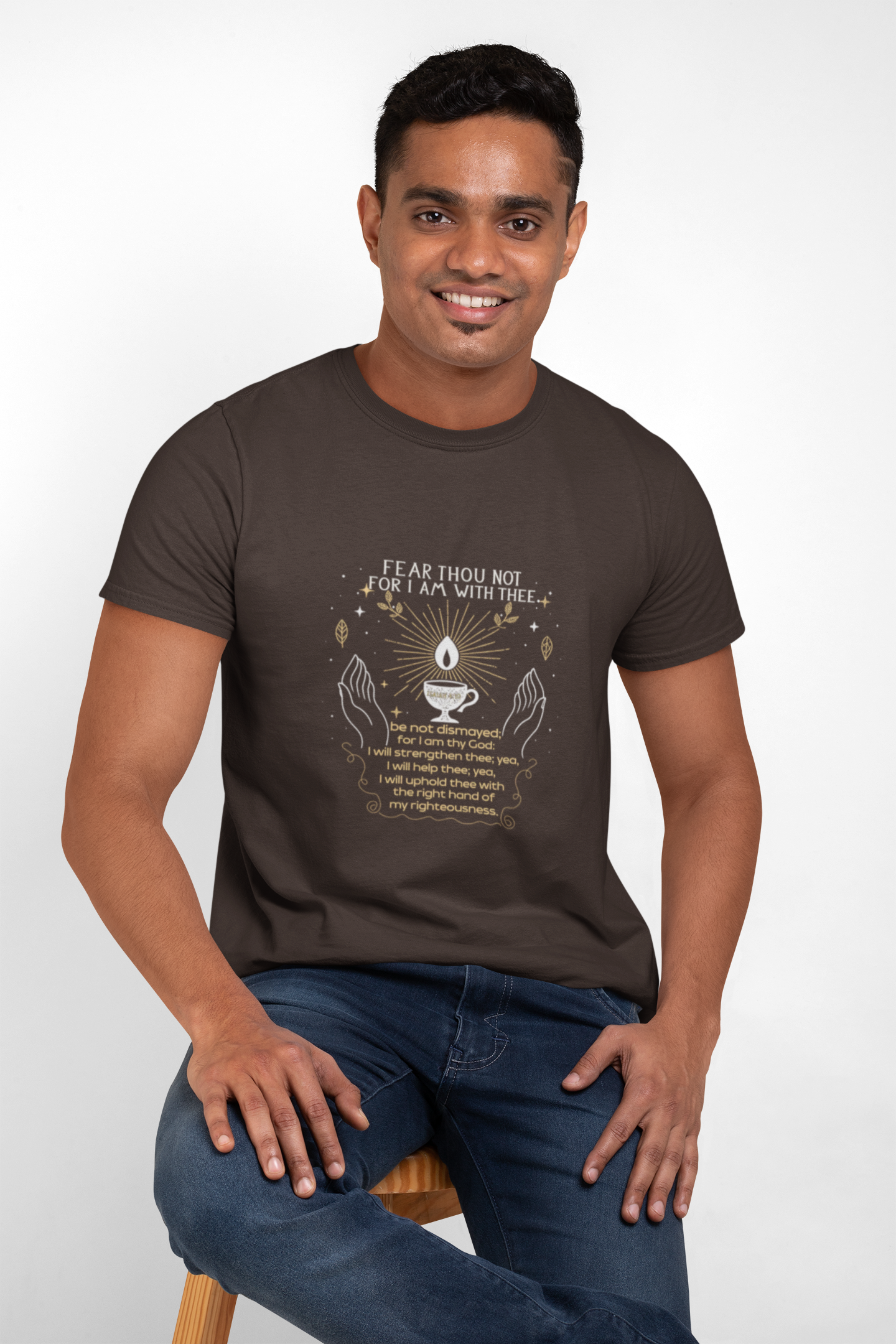 Fear Not For I Am With You Isaiah 41:10 Christian Tshirt - Image 7