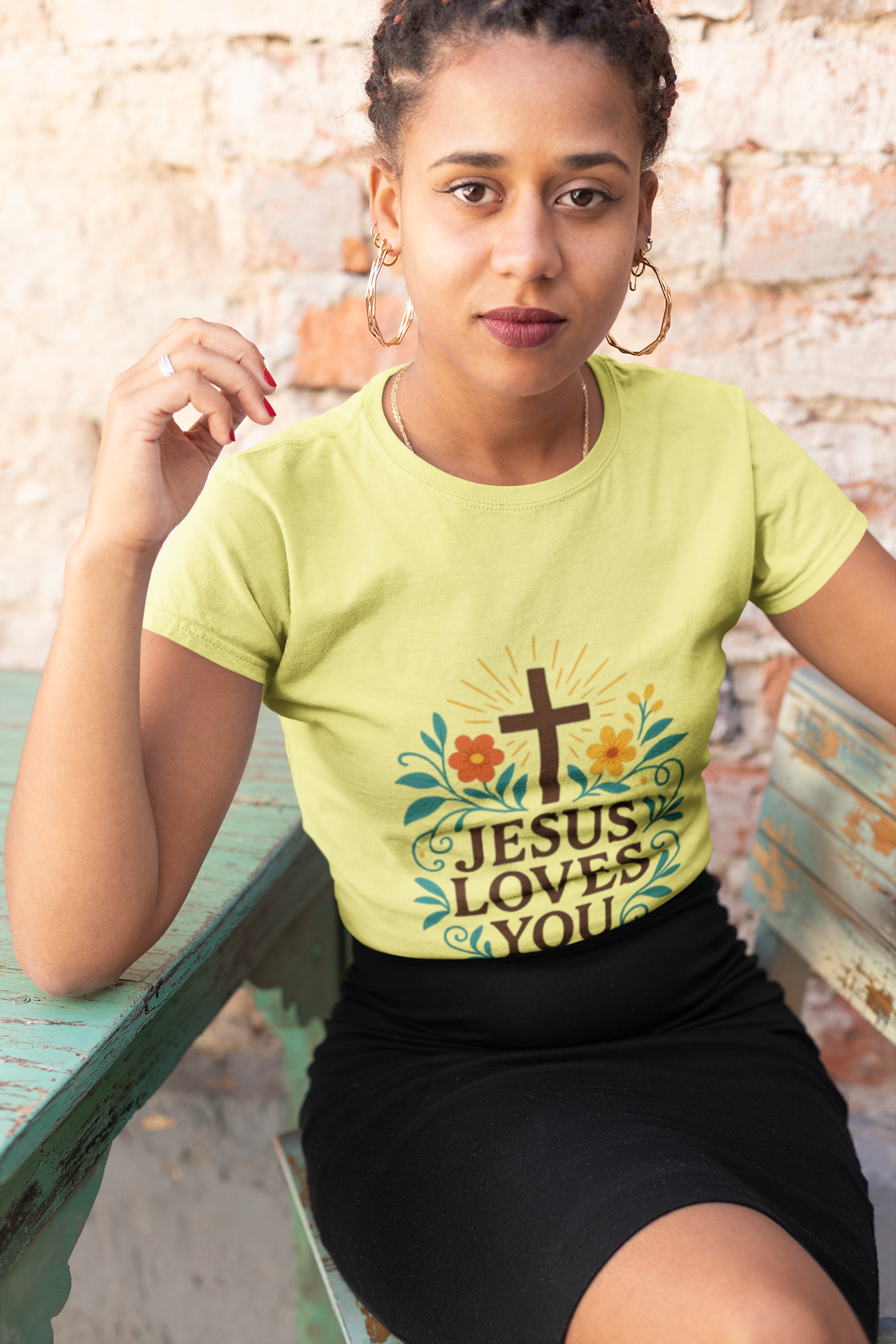 Jesus Loves Your Women's Beautiful Tshirt - Image 4