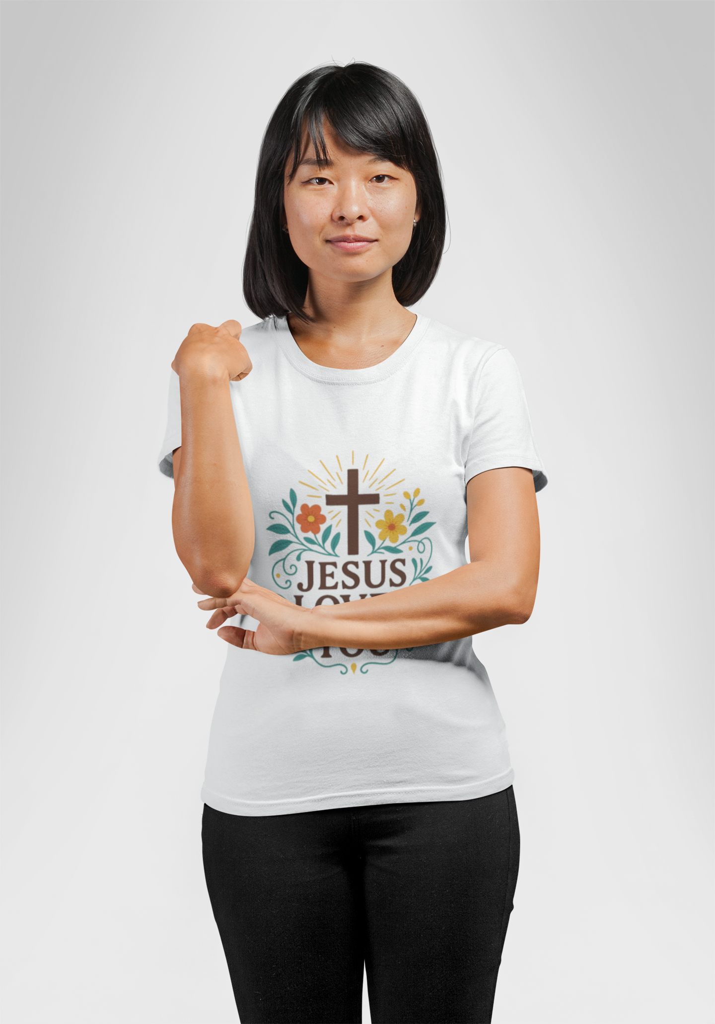 Jesus Loves Your Women's Beautiful Tshirt - Image 14