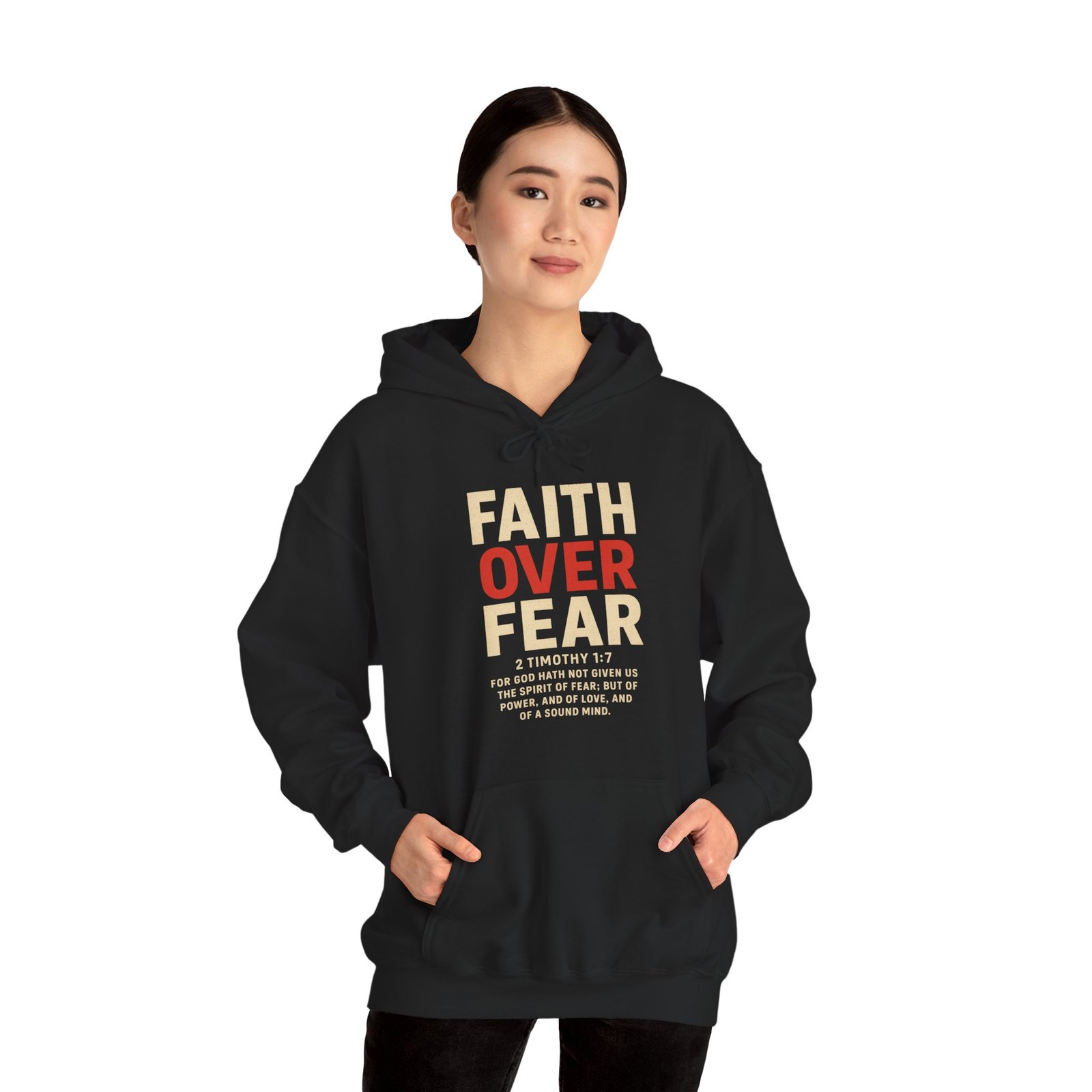 Fear Over Fear Christian Hoodie Sweatshirt - Image 5