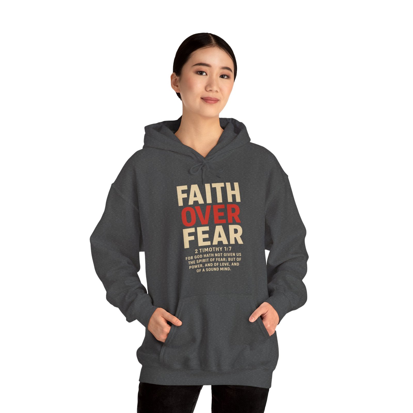 Fear Over Fear Christian Hoodie Sweatshirt - Image 3
