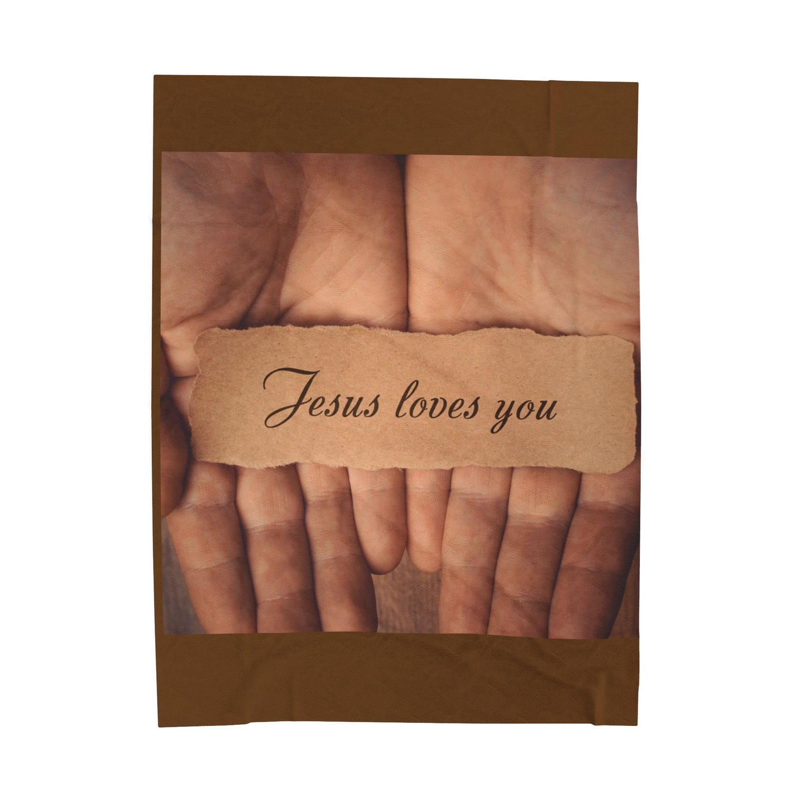 Jesus Loves You Stunning Design Velveteen Plush Blanket. - Image 2