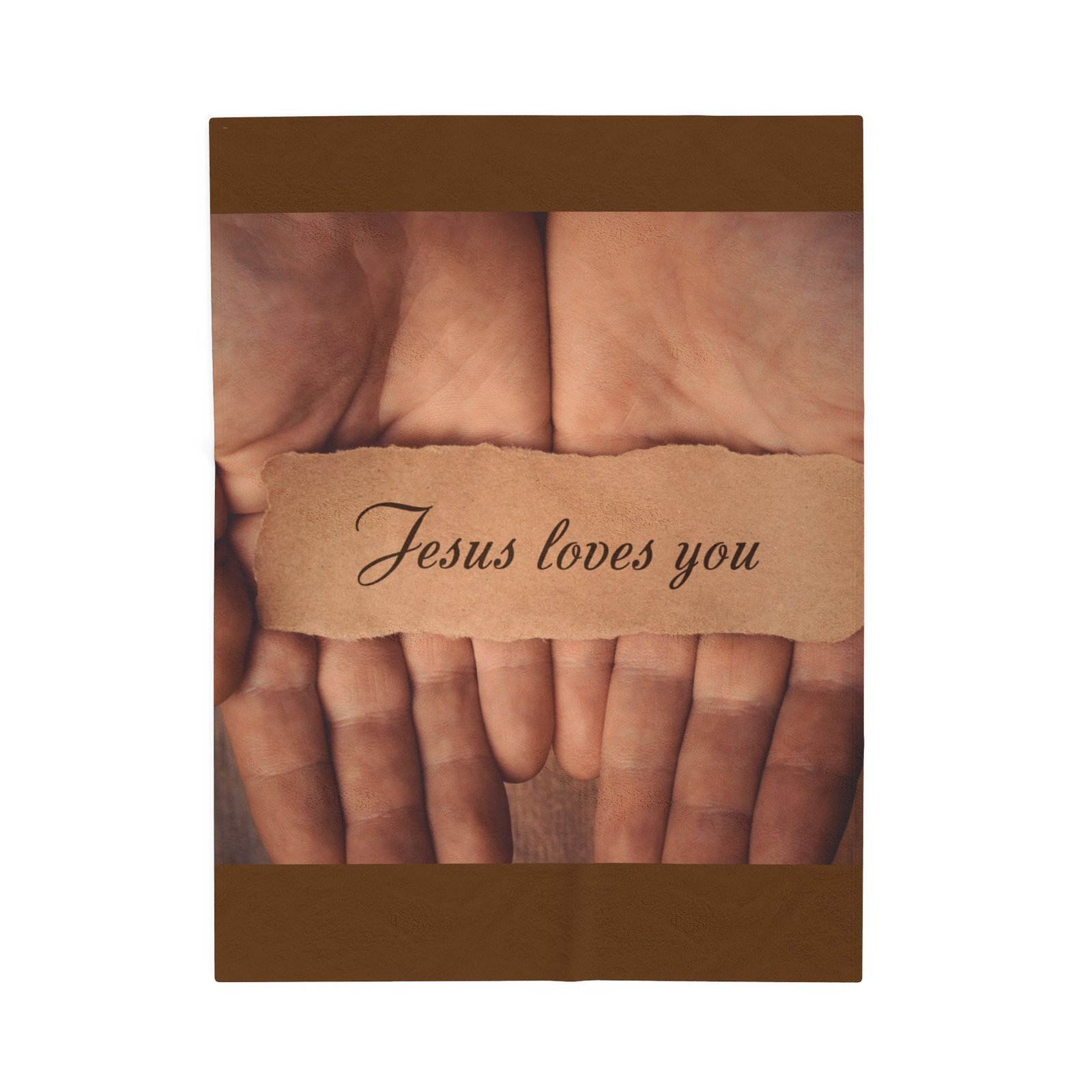 Jesus Loves You Stunning Design Velveteen Plush Blanket. - Image 5