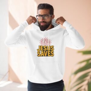 Jesus Saves Three-Panel Fleece Hoodie
