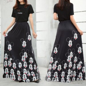 Women's Bud Skirt Mouse Waist Long Skirts