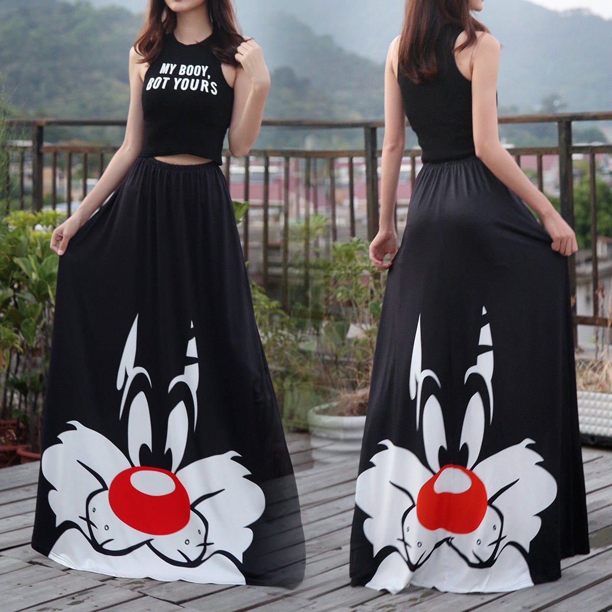 Women's Bud Skirt Mouse Waist Long Skirts - Image 2
